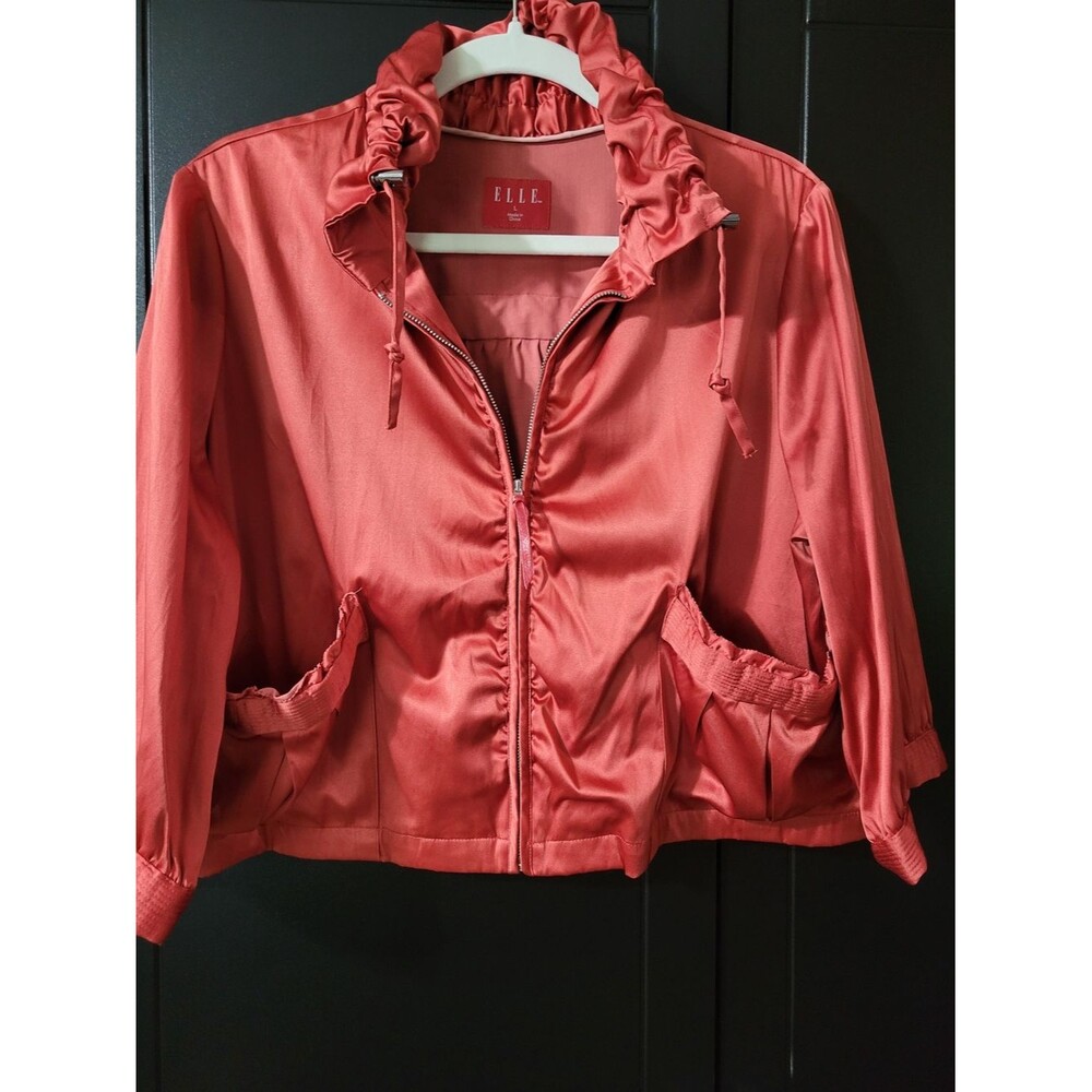 ELLE Women's Coral Zip-Front Jacket